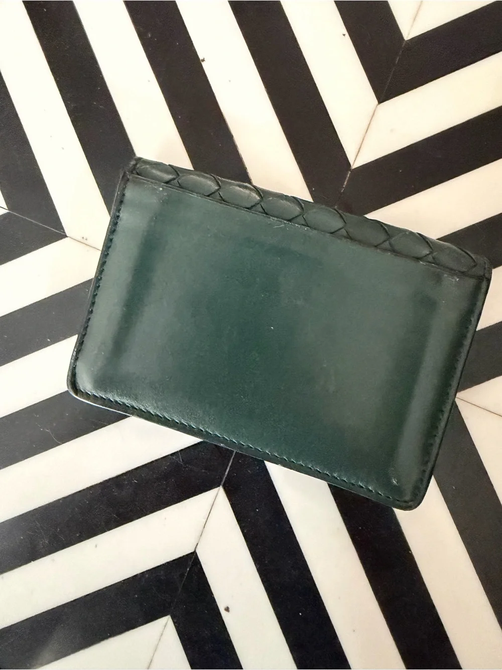 Bottega Veneta Dark Green Intrecciato Card Case